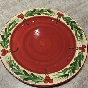 Southern Living at Home Gail Pittman Platter Round Holiday Christmas Retired